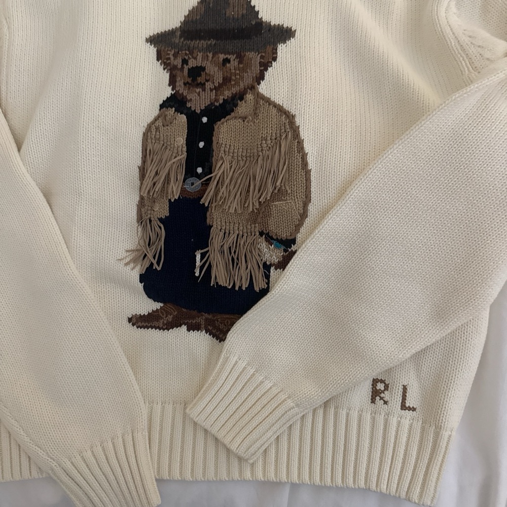 Polo Ralph Lauren Women's Cotton Crewneck Sweater (cowboy) - Picture 3 of 4